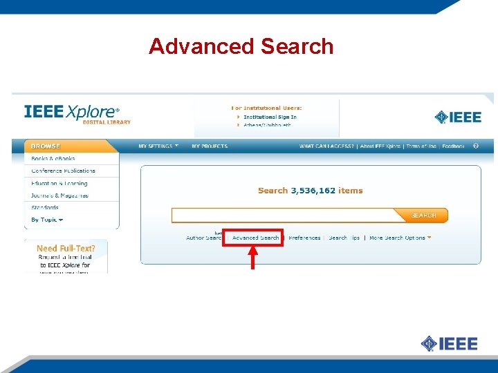 Advanced Search 