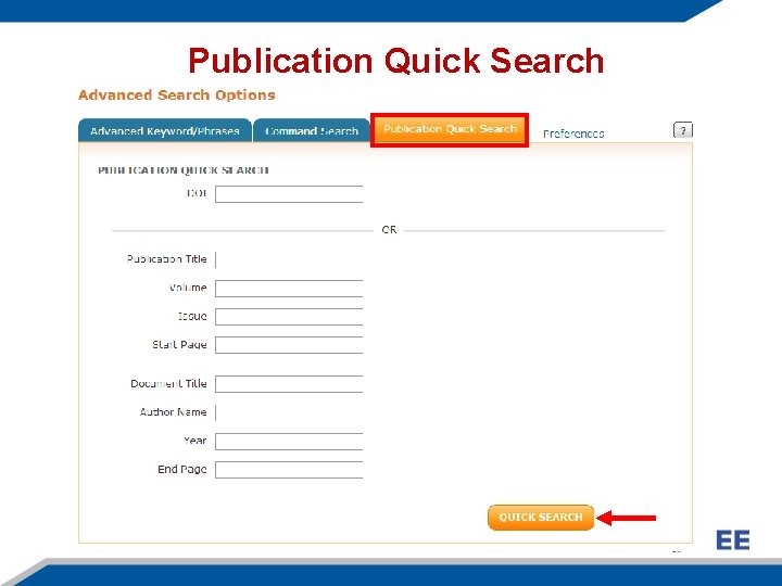 Publication Quick Search 