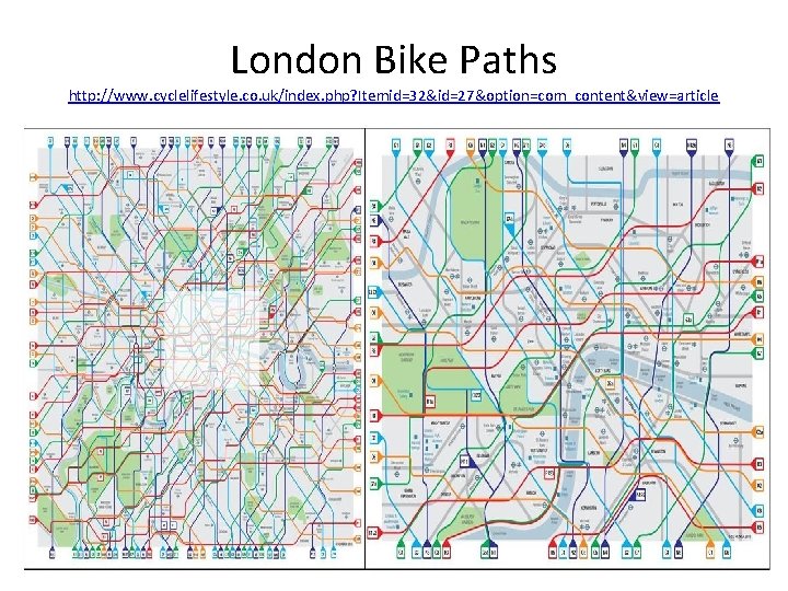 London Bike Paths http: //www. cyclelifestyle. co. uk/index. php? Itemid=32&id=27&option=com_content&view=article 