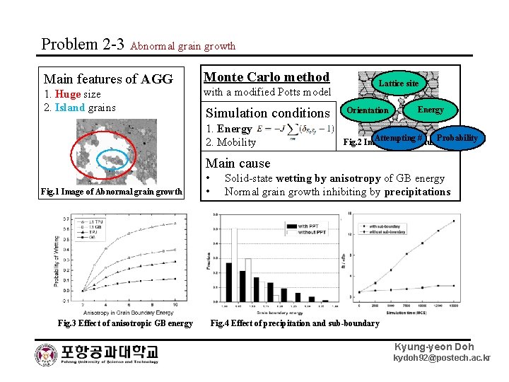 Problem 2 -3 Abnormal grain growth Main features of AGG 1. Huge size 2.