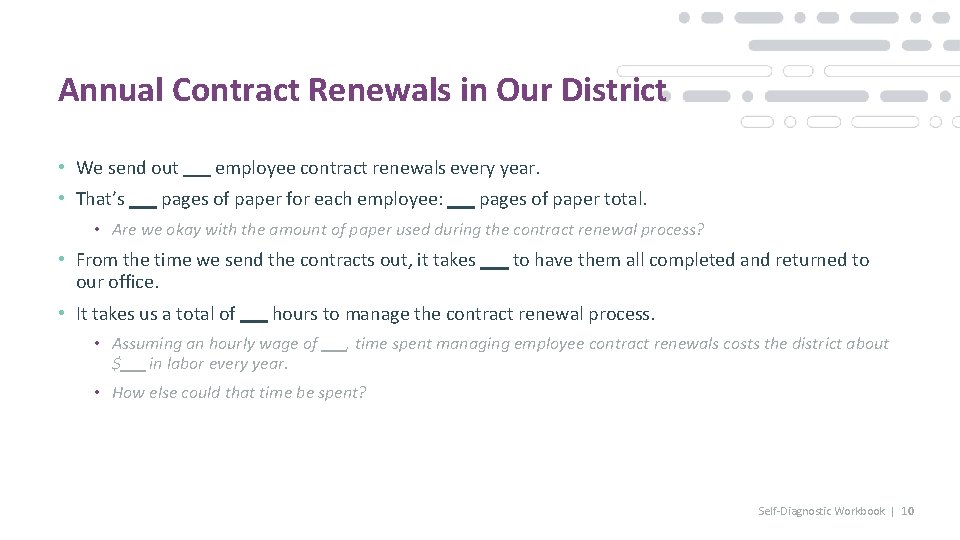 Annual Contract Renewals in Our District • We send out • That’s employee contract