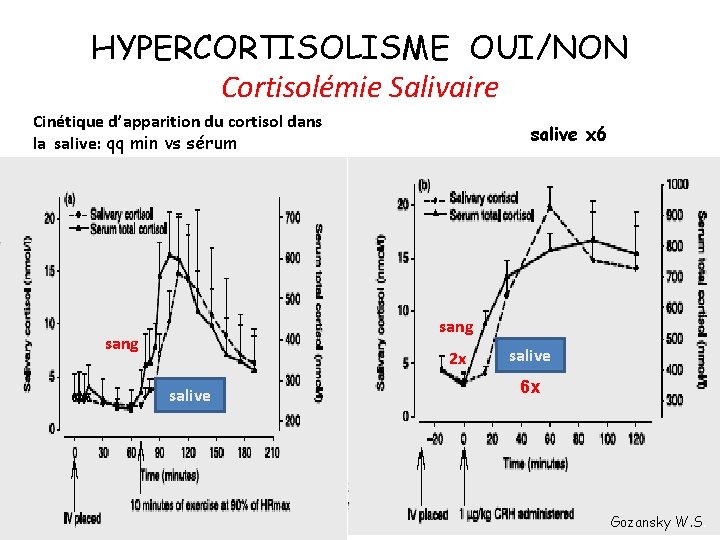 HYPERCORTISOLISME OUI/NON Cortisolémie Salivaire Cinétique d’apparition du cortisol dans la salive: qq min vs