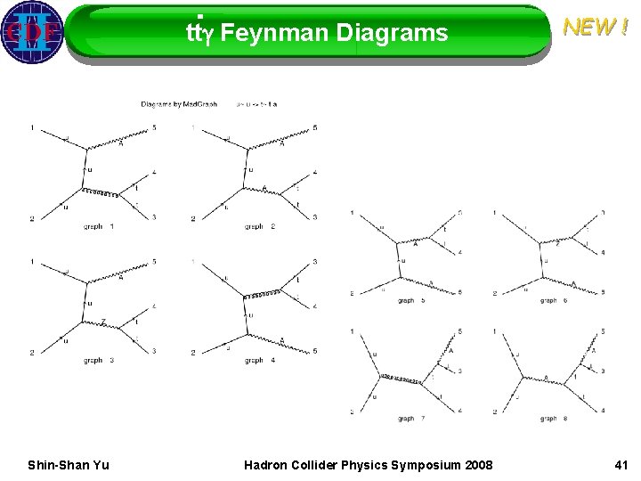ttg Feynman Diagrams Shin-Shan Yu Hadron Collider Physics Symposium 2008 NEW ! 41 