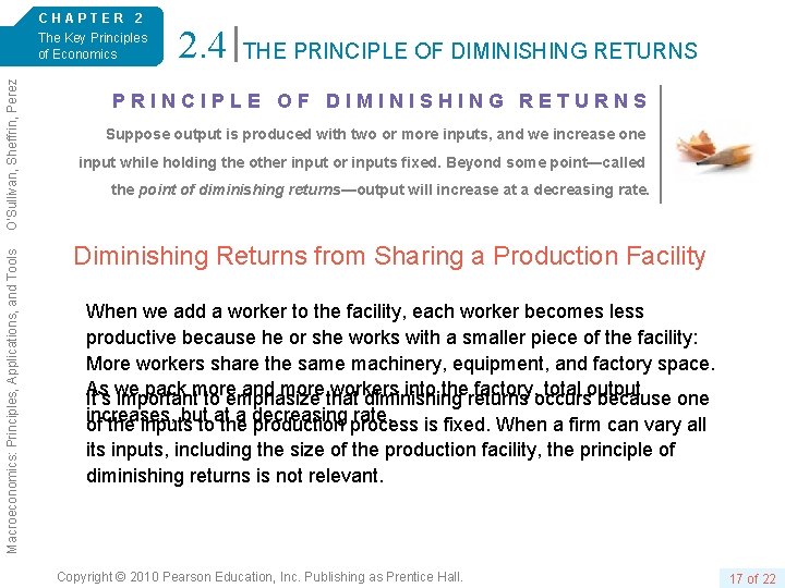 6/e. O’Sullivan, Sheffrin, Perez Macroeconomics: Principles, Applications, and Tools CHAPTER 2 The Key Principles