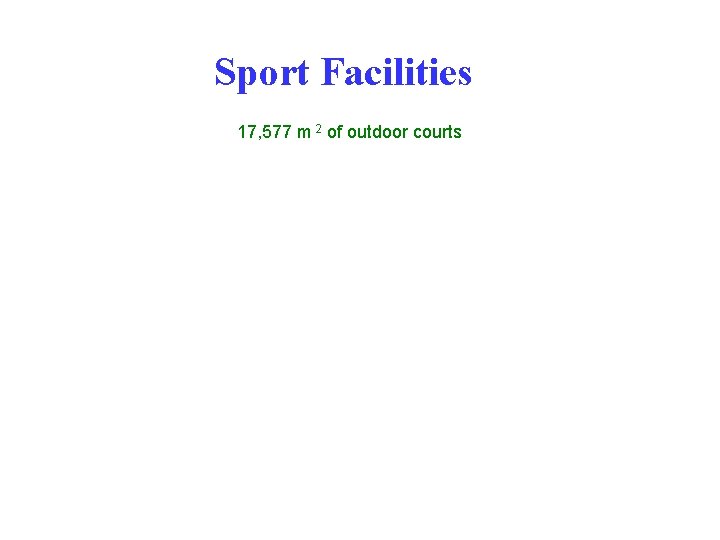 Sport Facilities 17, 577 m 2 of outdoor courts 