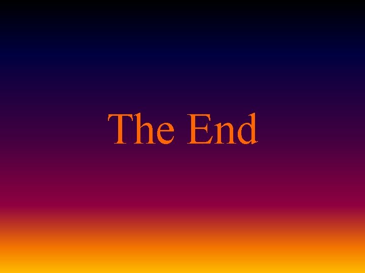 The End 