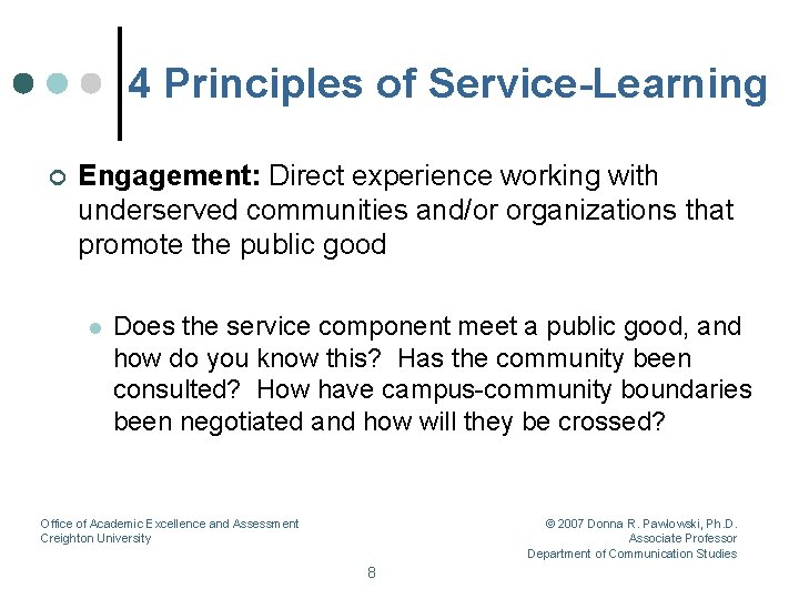 TUTORIAL 1 Introduction to ServiceLearning CommunityBased LearningCBL and