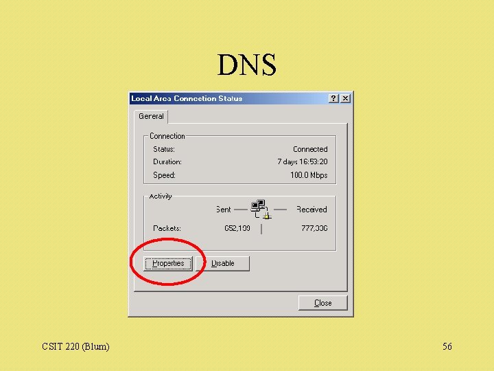 DNS CSIT 220 (Blum) 56 