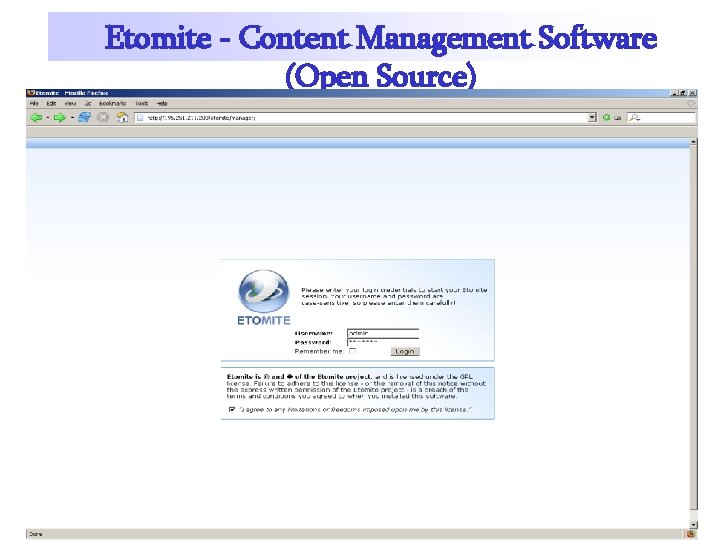 Etomite - Content Management Software (Open Source) 