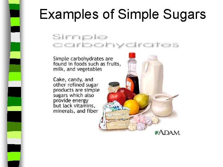 Examples of Simple Sugars 