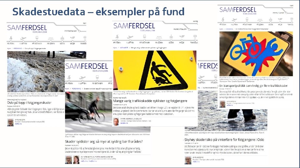 Skadestuedata – eksempler på fund 