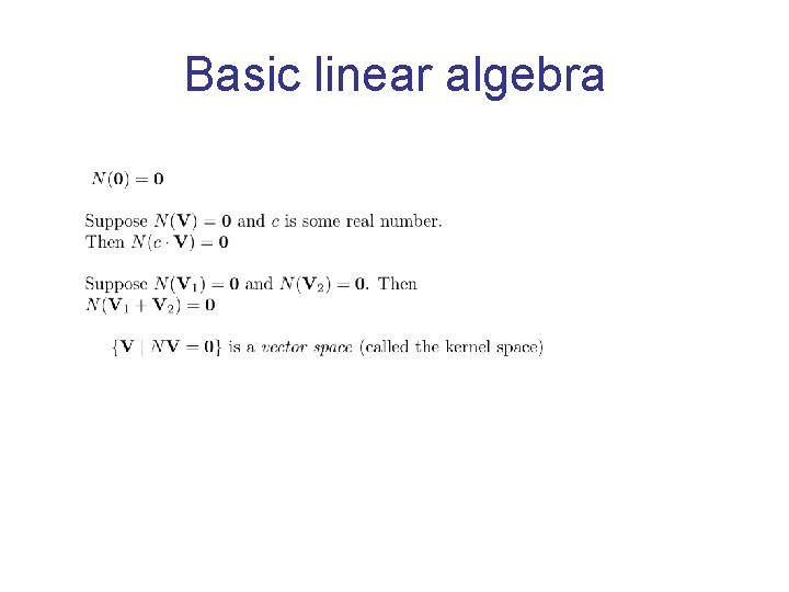 Basic linear algebra 