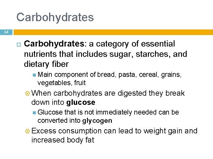 CHAPTER 8 NUTRITION BASICS ENERGY AND NUTRIENTS COMING