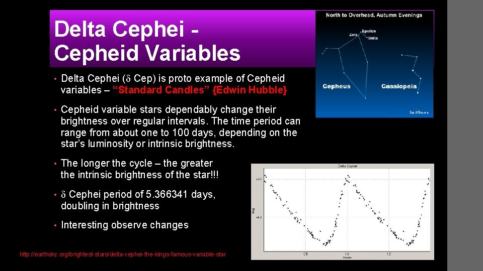 Delta Cepheid Variables • Delta Cephei (d Cep) is proto example of Cepheid variables