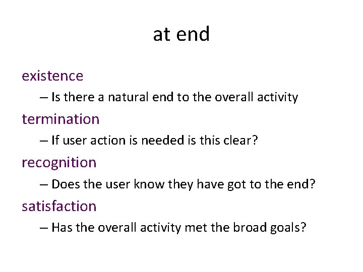 at end existence – Is there a natural end to the overall activity termination