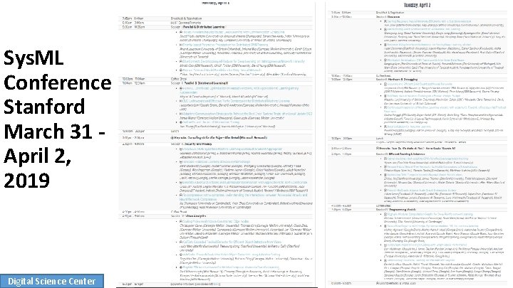 Sys. ML Conference Stanford March 31 April 2, 2019 Digital Science Center 5/10/2019 7