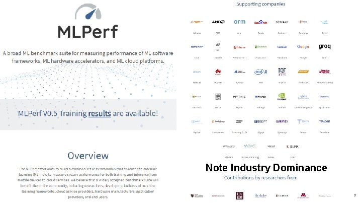 Note Industry Dominance Digital Science Center 5/10/2019 9 