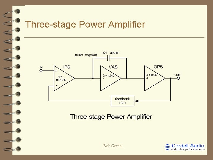 Three-stage Power Amplifier Bob Cordell 