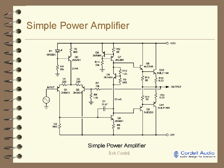 Simple Power Amplifier Bob Cordell 