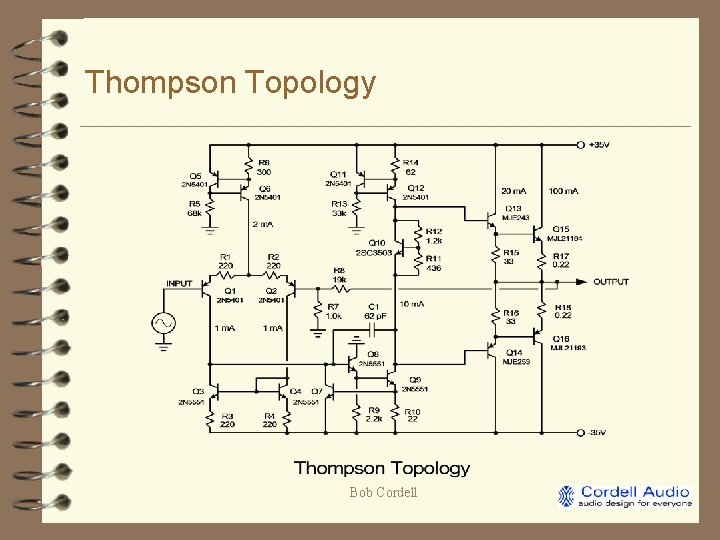Thompson Topology Bob Cordell 
