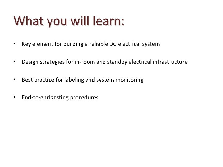 What you will learn: • Key element for building a reliable DC electrical system
