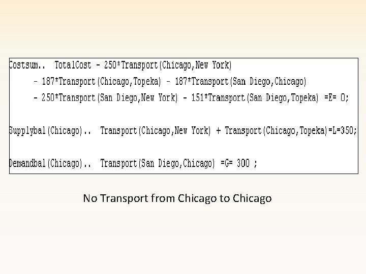 No Transport from Chicago to Chicago 