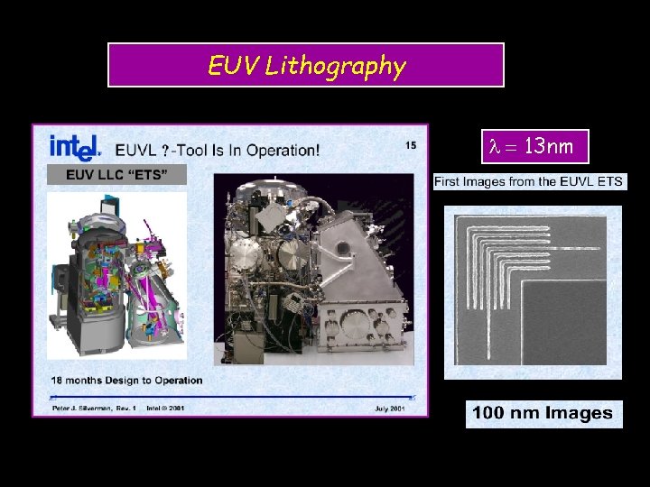 EUV Lithography l = 13 nm 