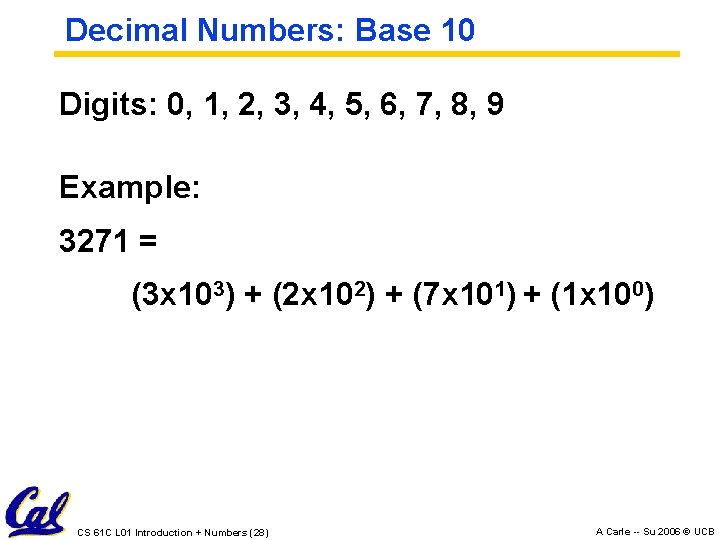 Decimal Numbers: Base 10 Digits: 0, 1, 2, 3, 4, 5, 6, 7, 8, Decimal Numbers: Base 10 Digits: 0, 1, 2, 3, 4, 5, 6, 7, 8,