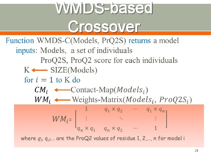 WMDS-based Crossover 24 