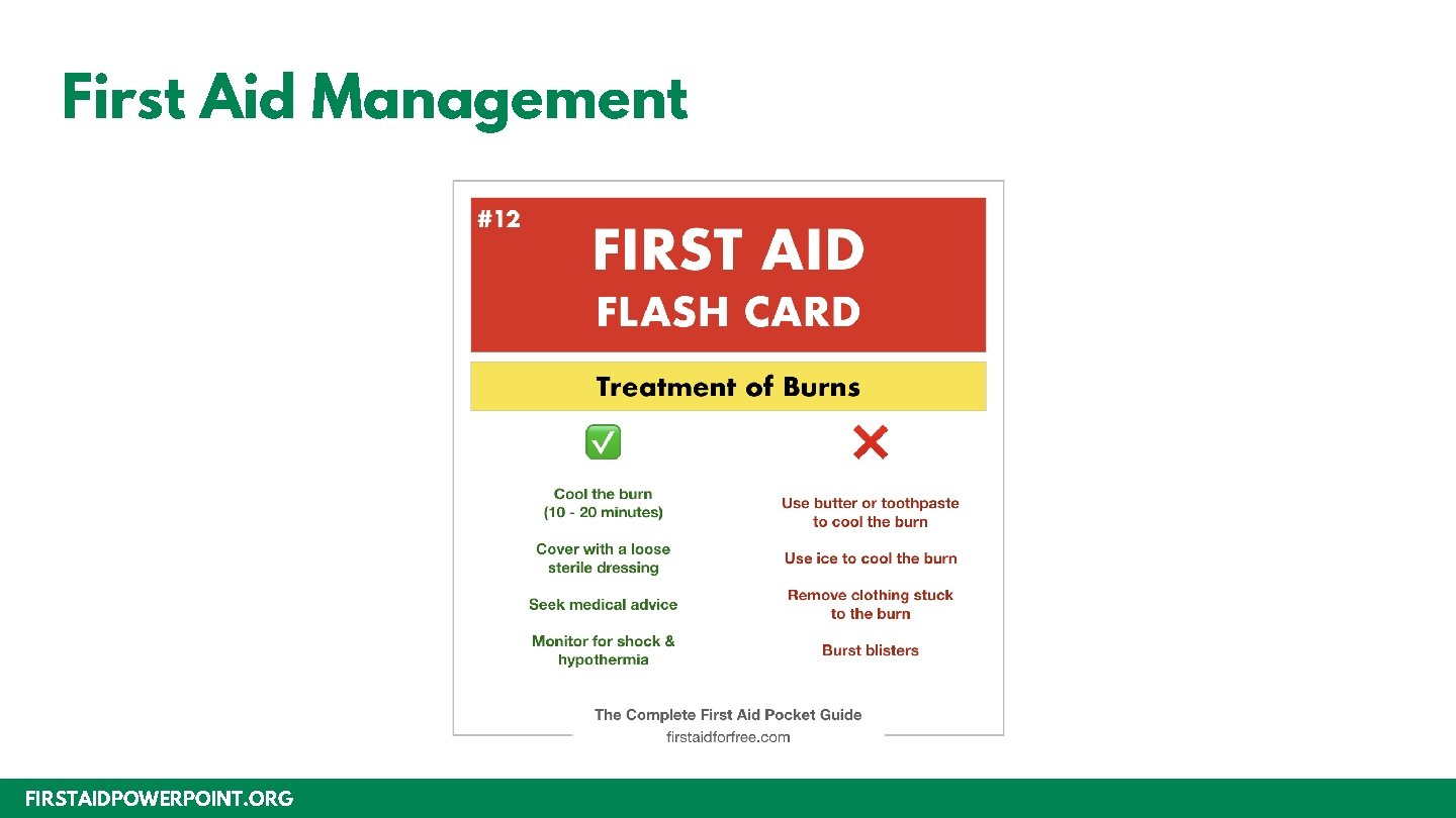 First Aid Management FIRSTAIDPOWERPOINT. ORG 