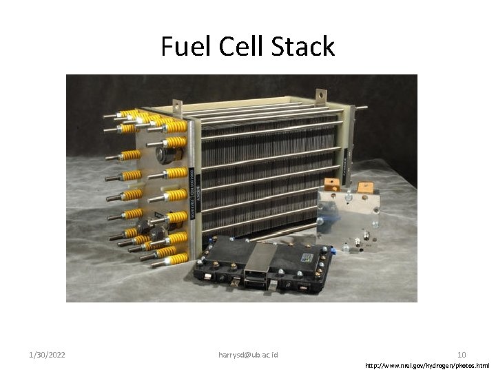 Fuel Cell Stack 1/30/2022 harrysd@ub. ac. id 10 http: //www. nrel. gov/hydrogen/photos. html 