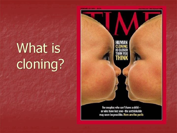 What is cloning? 