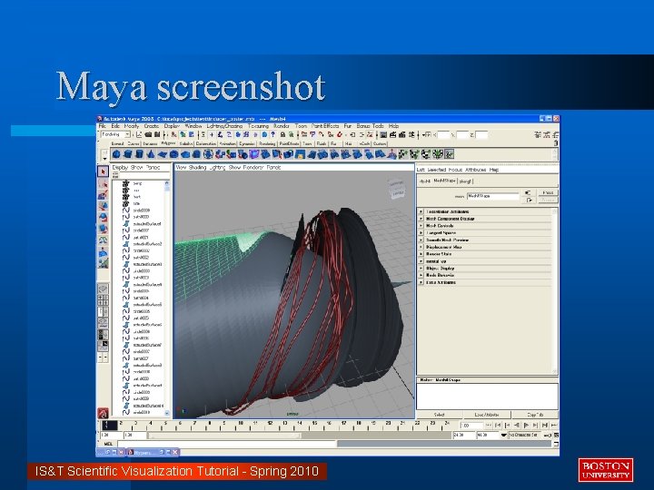 Maya screenshot IS&T Scientific Visualization Tutorial - Spring 2010 