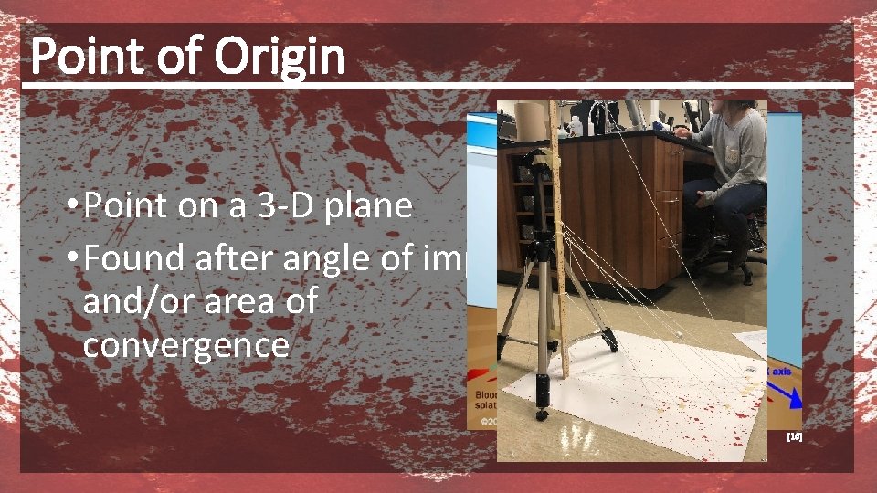 Point of Origin • Point on a 3 -D plane • Found after angle