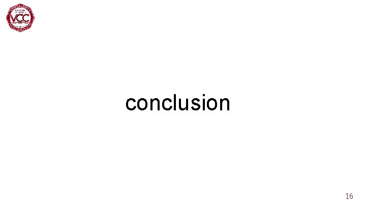 conclusion 16 