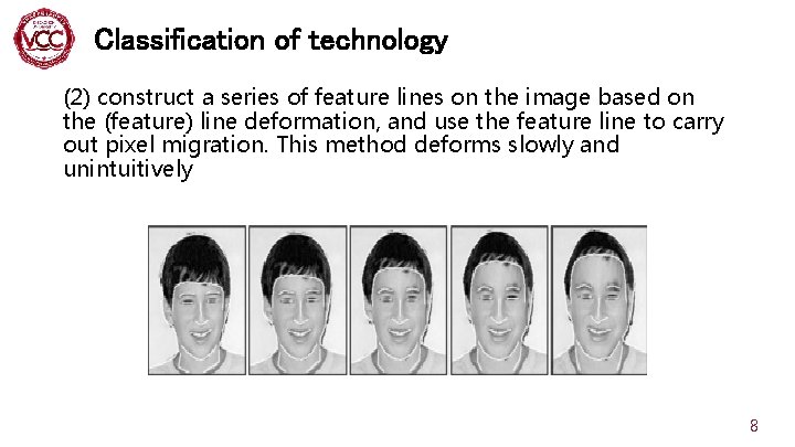 Classification of technology (2) construct a series of feature lines on the image based
