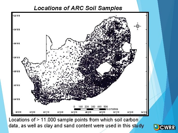 Locations of ARC Soil Samples Locations of > 11. 000 sample points from which Locations of ARC Soil Samples Locations of > 11. 000 sample points from which