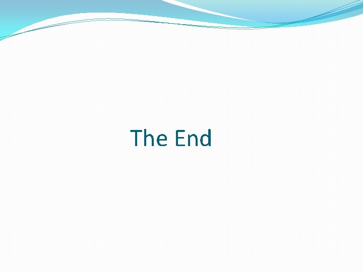 The End 