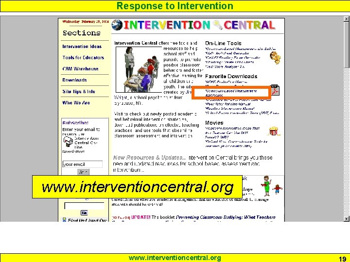 Response to Intervention www. interventioncentral. org 19 