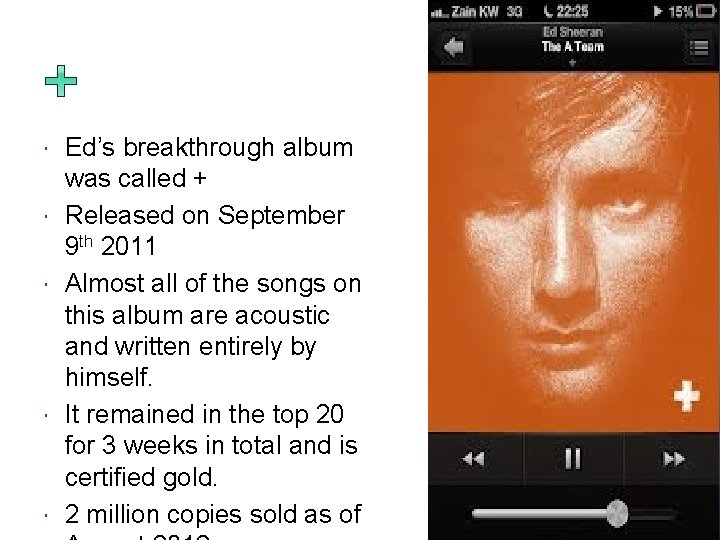  Ed’s breakthrough album was called + Released on September 9 th 2011 Almost
