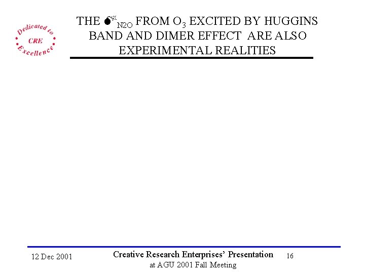 THE N 2 O FROM O 3 EXCITED BY HUGGINS BAND DIMER EFFECT ARE