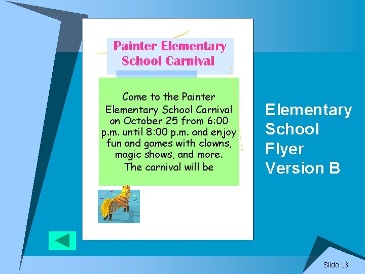Elementary School Flyer Version B Slide 13 