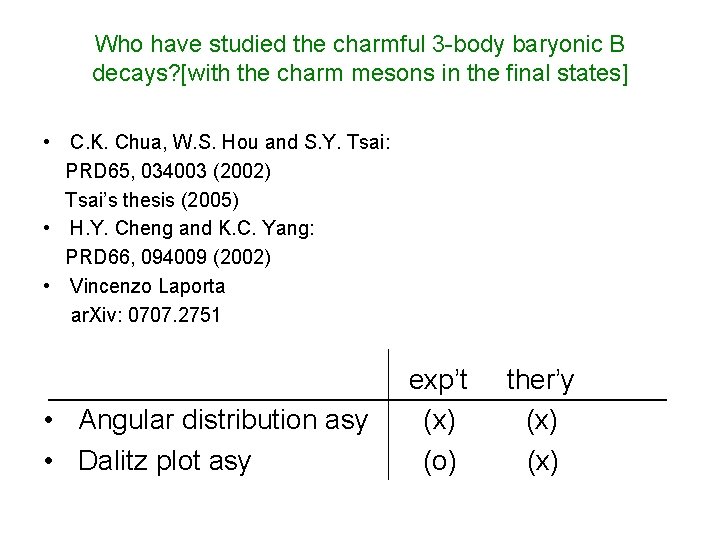 Who have studied the charmful 3 -body baryonic B decays? [with the charm mesons