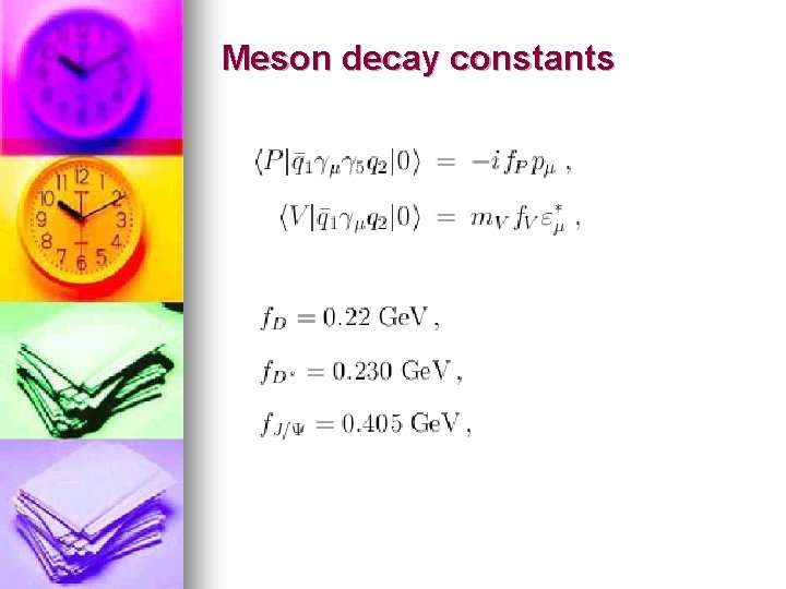 Meson decay constants 