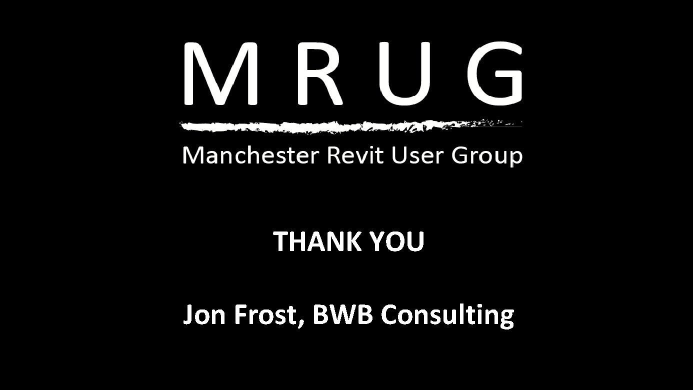 THANK YOU Jon Frost, BWB Consulting 