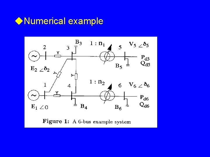 u. Numerical example u. Numerical example