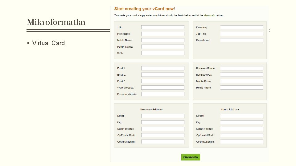 Mikroformatlar § Virtual Card 