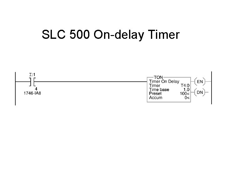 SLC 500 On-delay Timer 