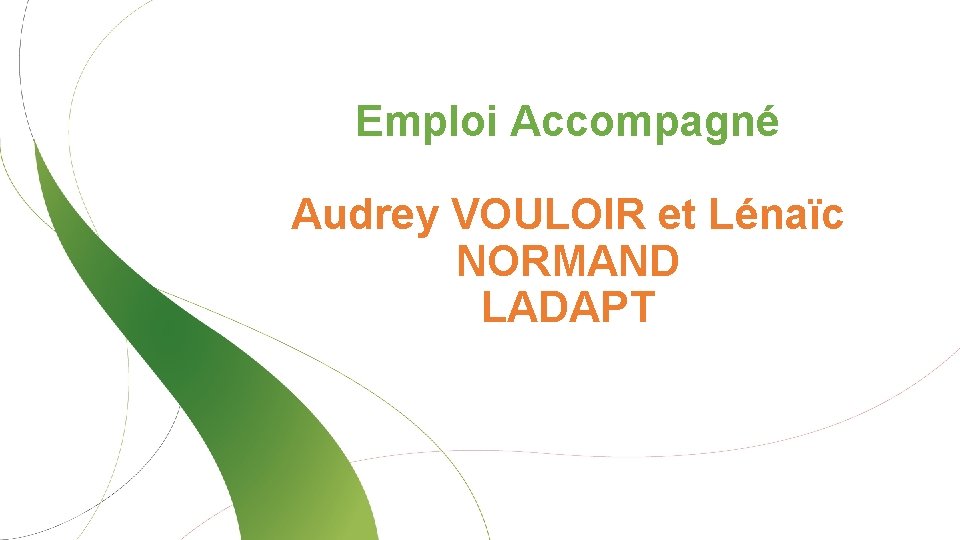 Emploi Accompagné Audrey VOULOIR et Lénaïc NORMAND LADAPT 