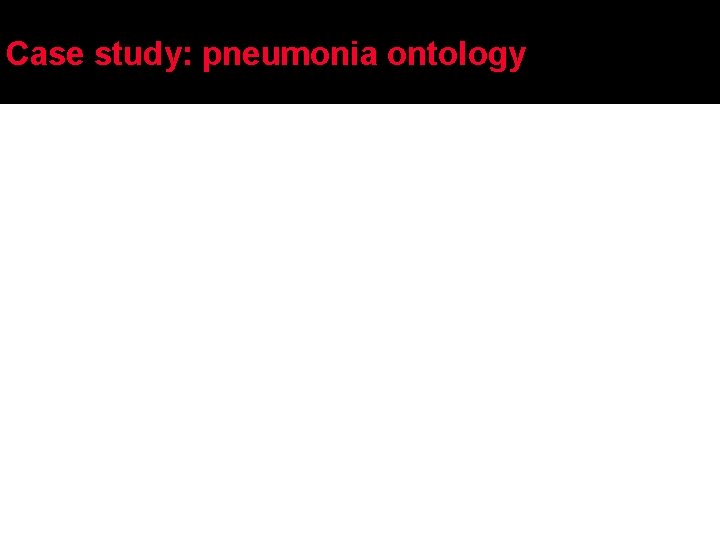 Case study: pneumonia ontology 